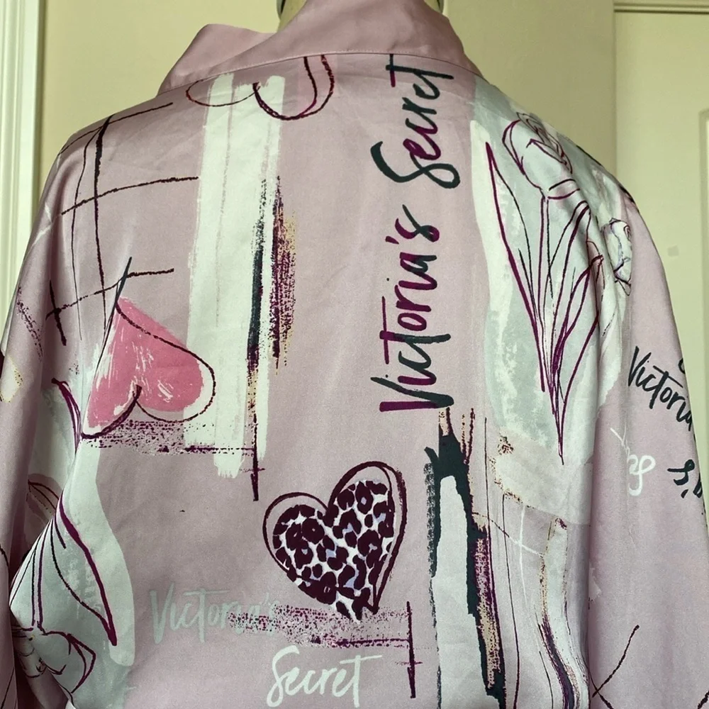 Victoria Secret loungewear/robe Women’s VS branded slinky sexy Pink purple M/L - Picture 8 of 12